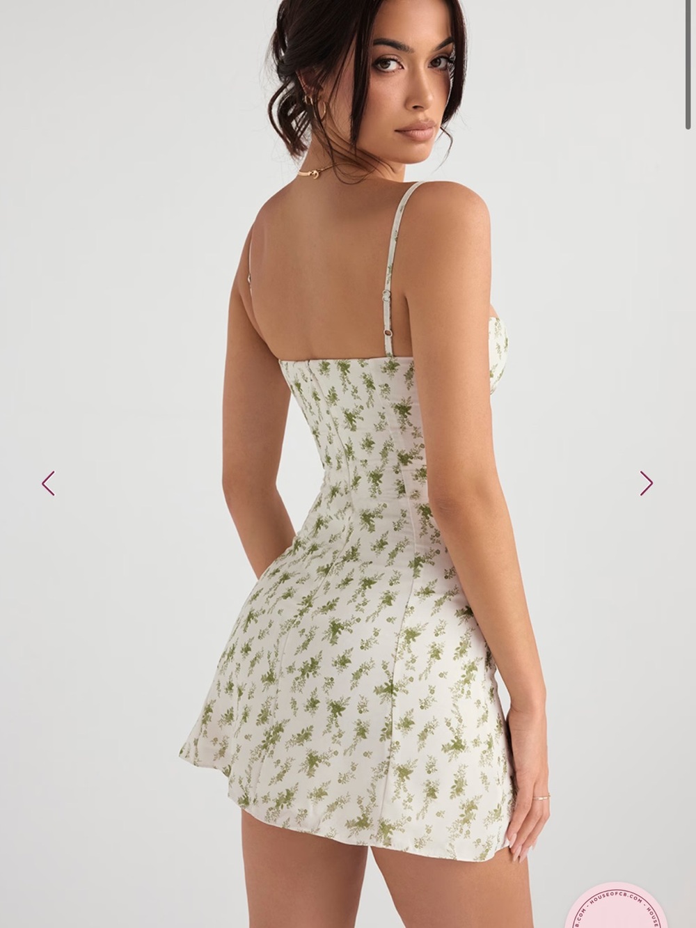 House of CB Christiana White Floral Corset Mini Dress - Picture 3 of 7